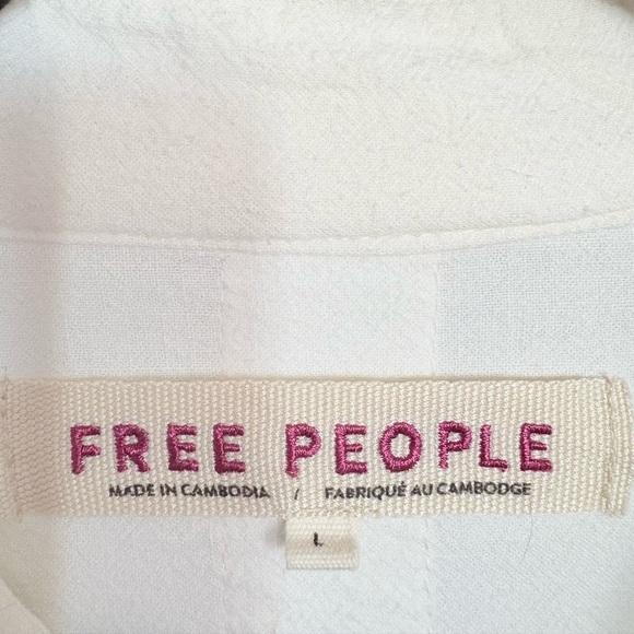 Gorgeous Cream Free People Military Style Jacket - Picture 2 of 4